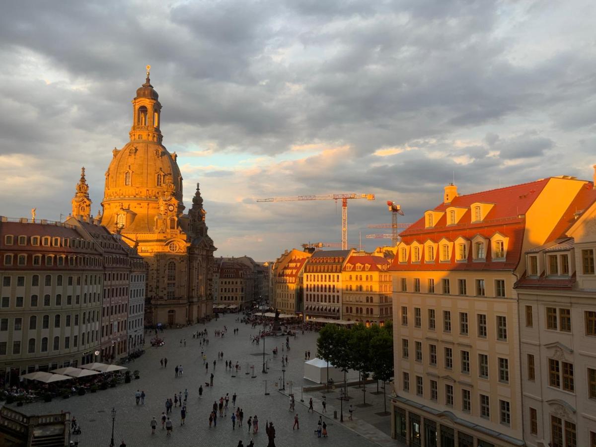 Luxus Suite Mit Einmaligem Blick Auf Die Frauenkirche Drezda Kültér fotó
