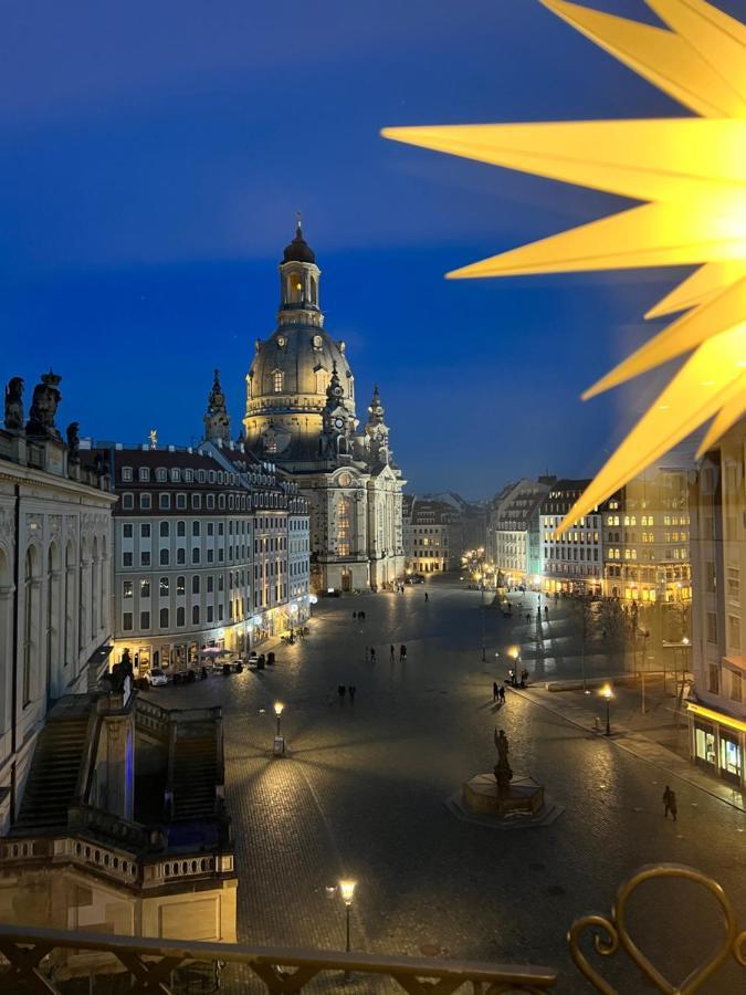 Luxus Suite Mit Einmaligem Blick Auf Die Frauenkirche Drezda Kültér fotó