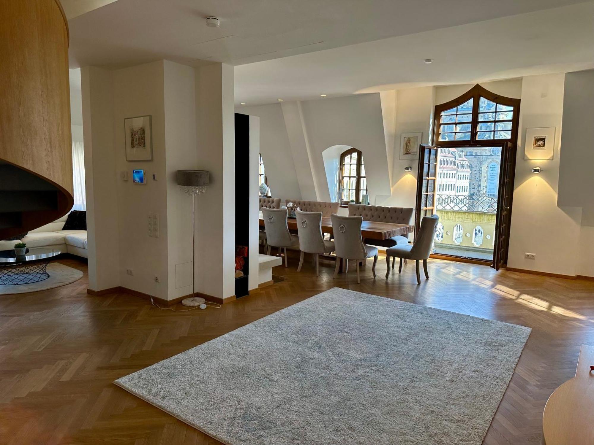 Luxus Suite Mit Einmaligem Blick Auf Die Frauenkirche Drezda Kültér fotó