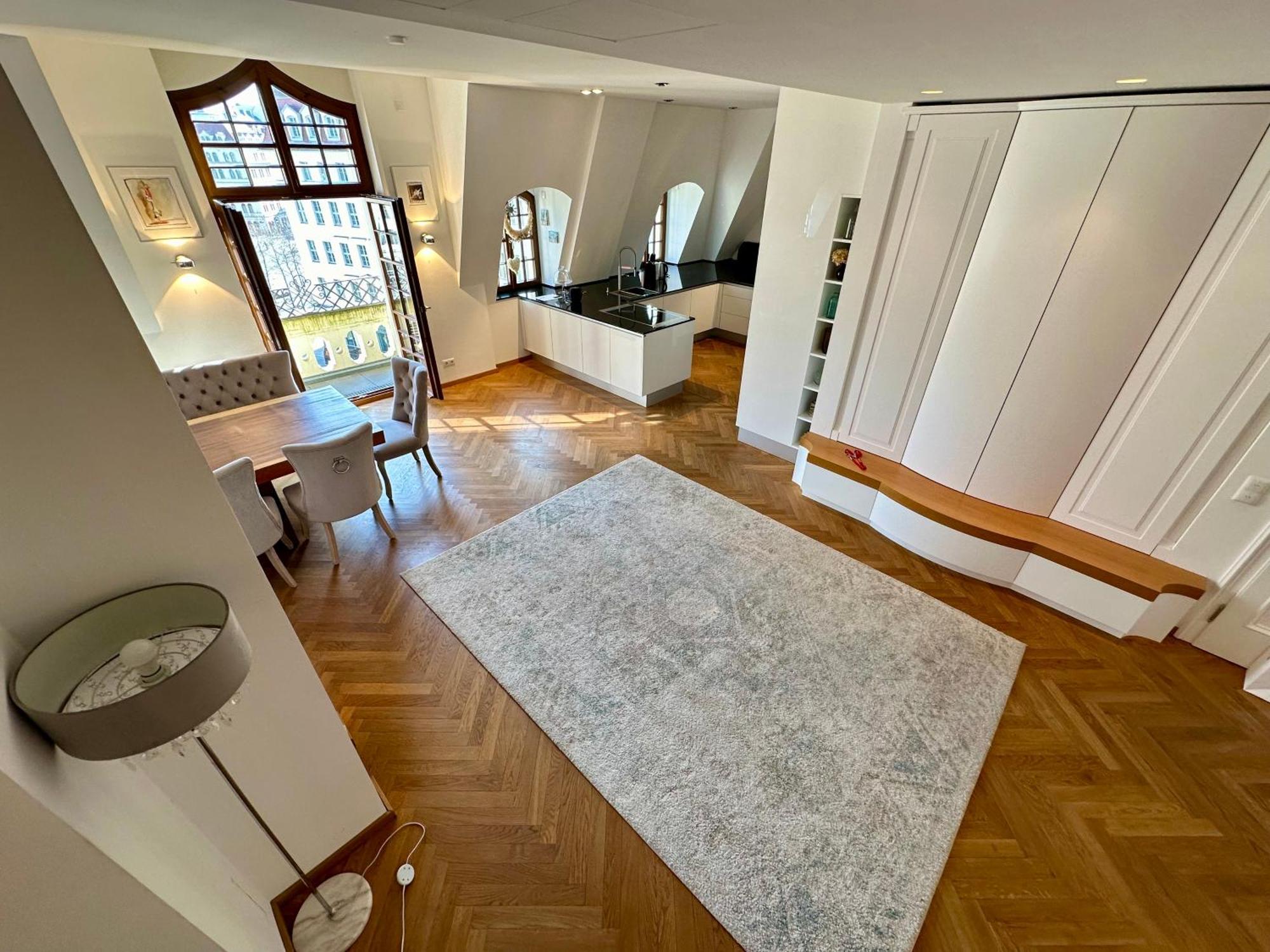 Luxus Suite Mit Einmaligem Blick Auf Die Frauenkirche Drezda Kültér fotó